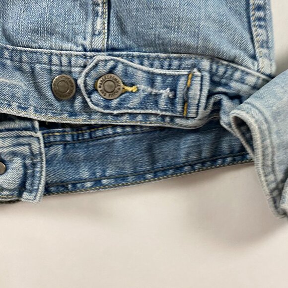 Abercrombie & Fitch Denim Jean Jacket Women's XS Blue Trucker Stretch - Picture 10 of 16